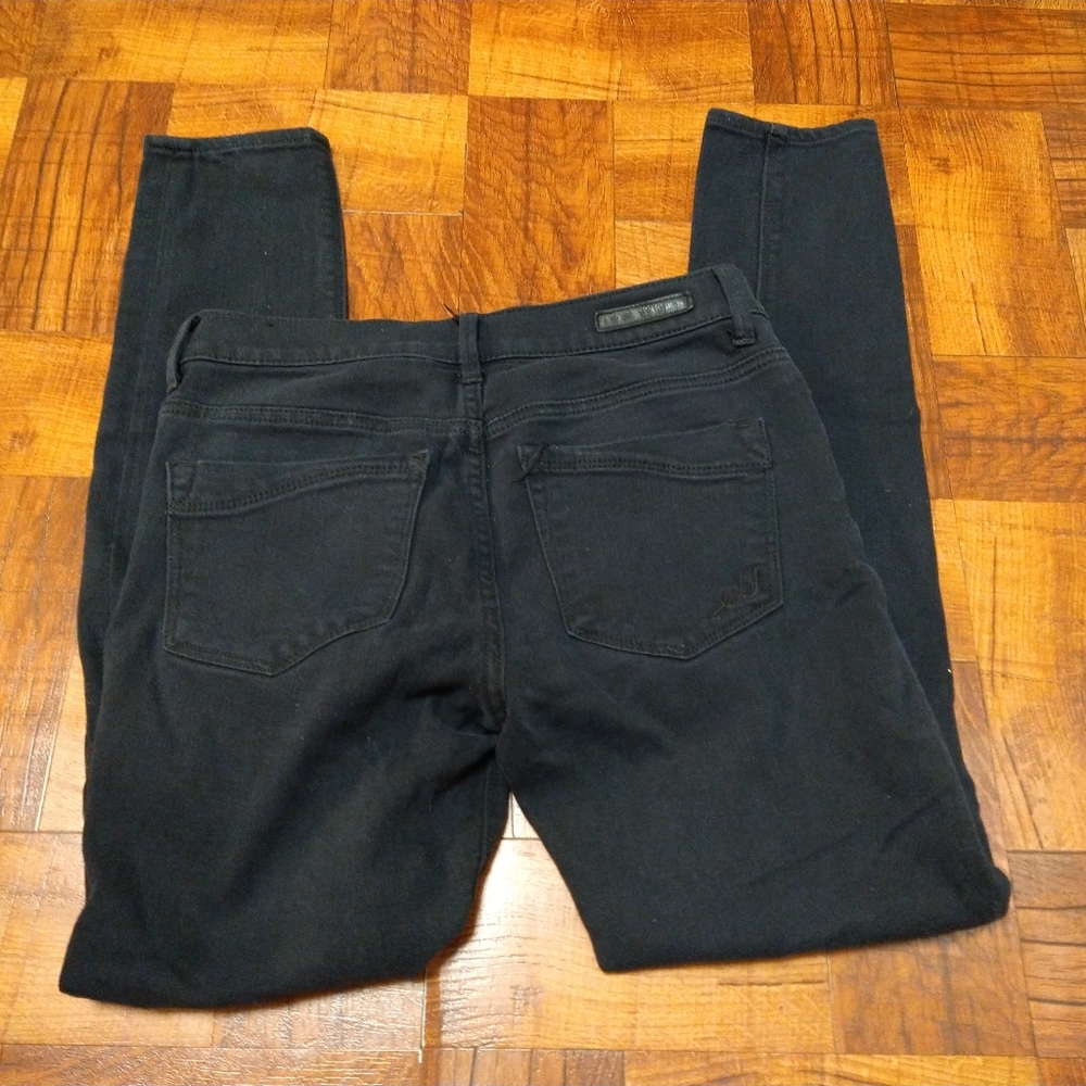 Express Jeans Black Leggings Jeggings Mid-Rise Women's Size 4 Regular - Picture 3 of 4